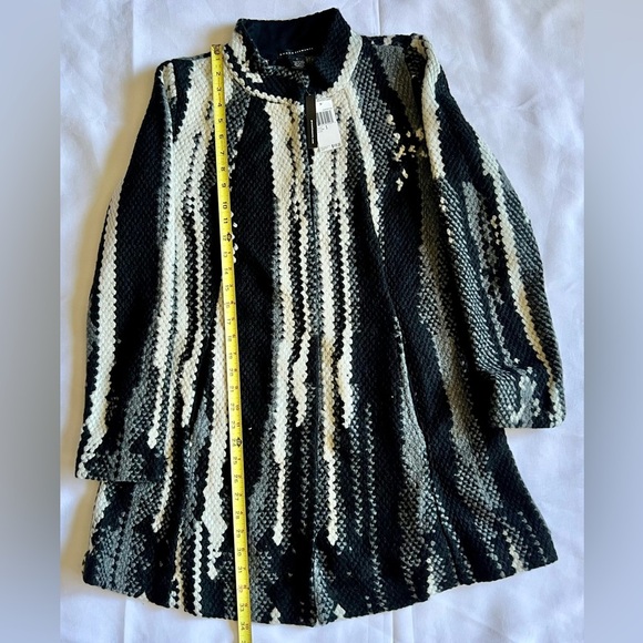 Grace Elements Women's Black Gray Knit Coatigan Cardigan Jacket Size S NWT - Picture 3 of 7